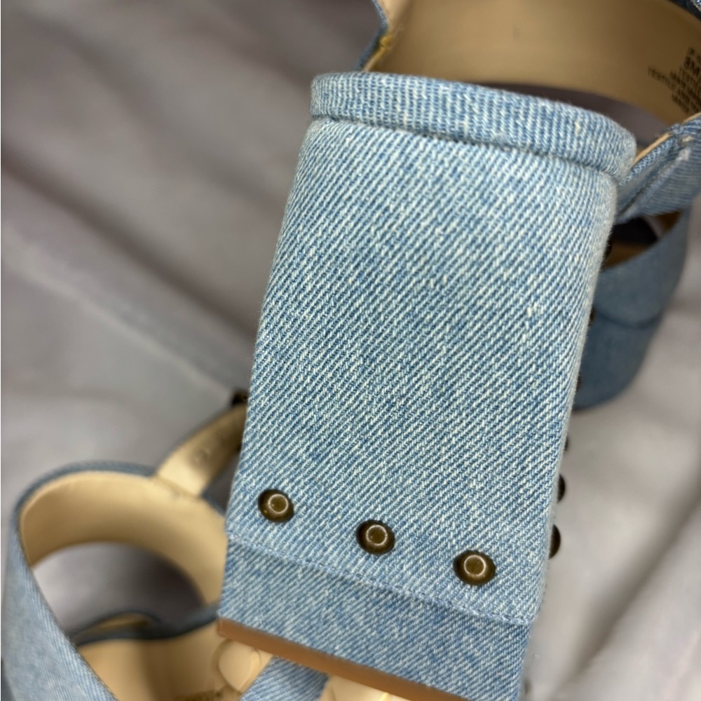 Jessica Simpson Blue Denim Platform Sandals - Picture 15 of 16